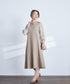 【ストレッチジョーゼット】 シフォン袖ワンピース